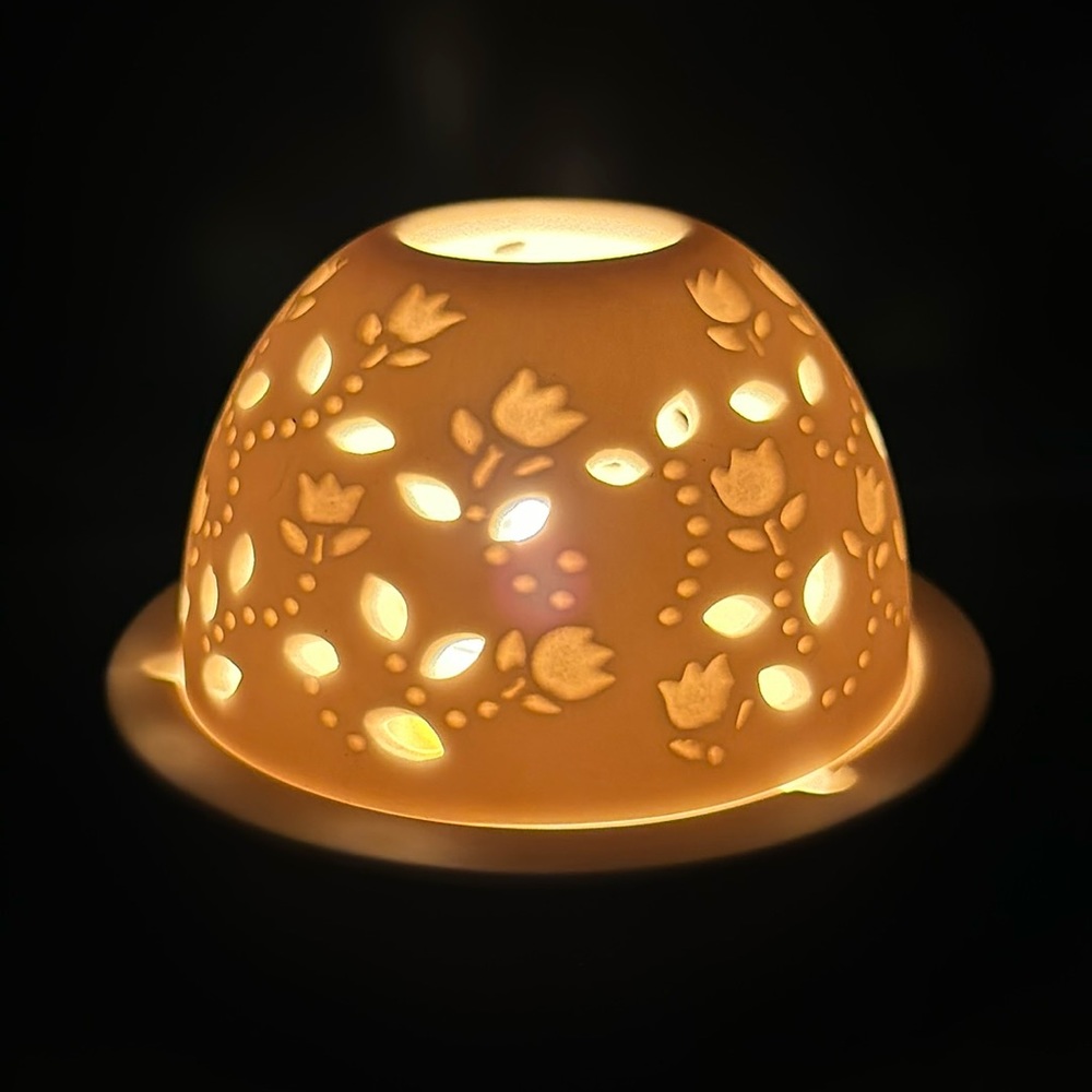 Fairy Lamp Lithophane Bisque Porcelain